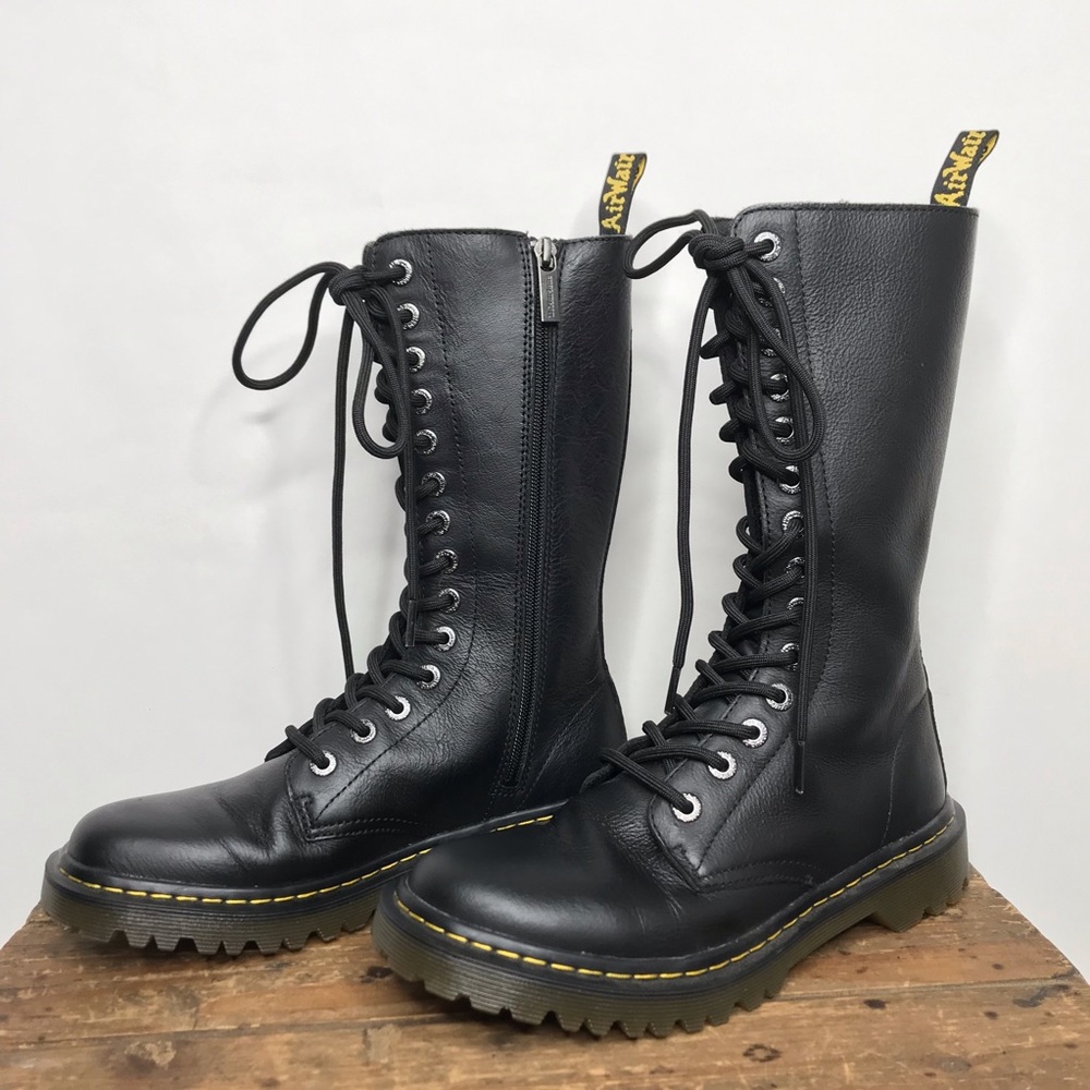 Dr. Martens | Black 14-Eye Luana Tall Combat Boots